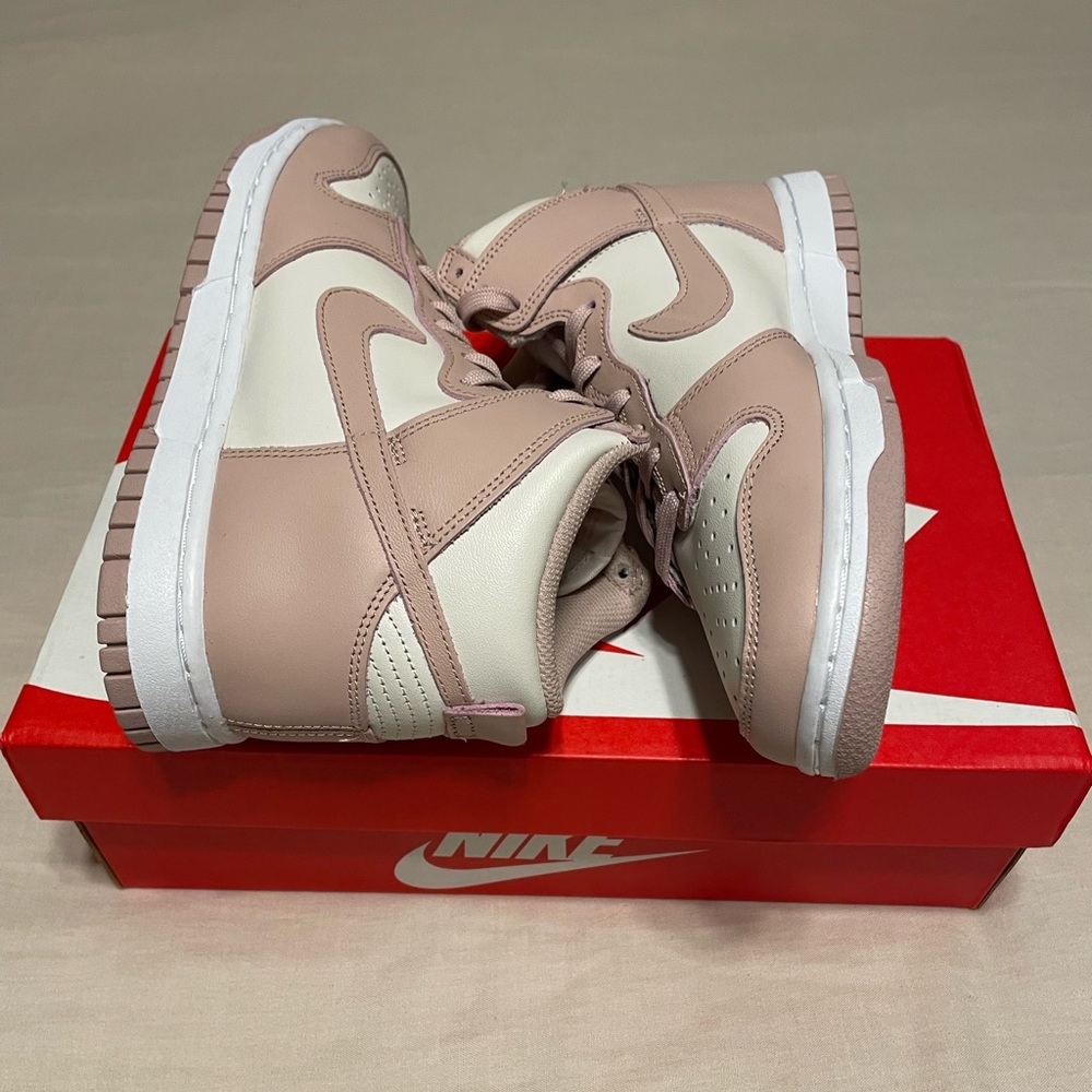 Nike Dunk High - Womens - Size 8 - Phantom/Pink Oxford/White